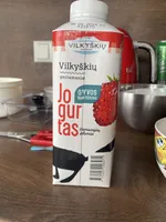 Vilkyškių geriamasis jogurtas žemuogių skonio
