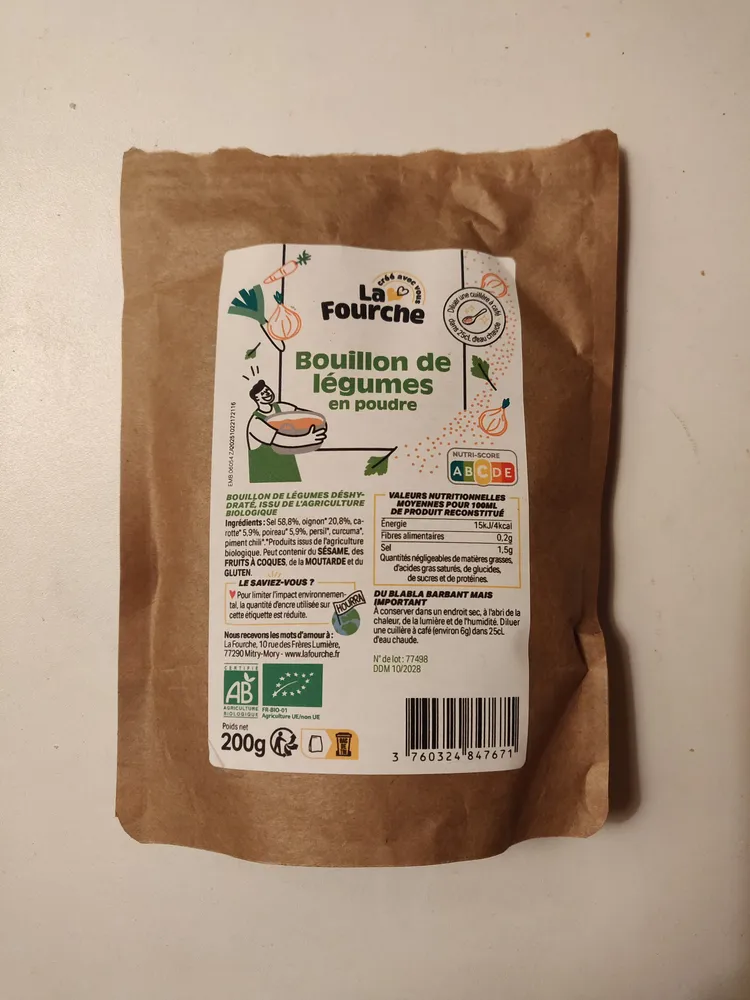 Bouillon de légumes en poudre