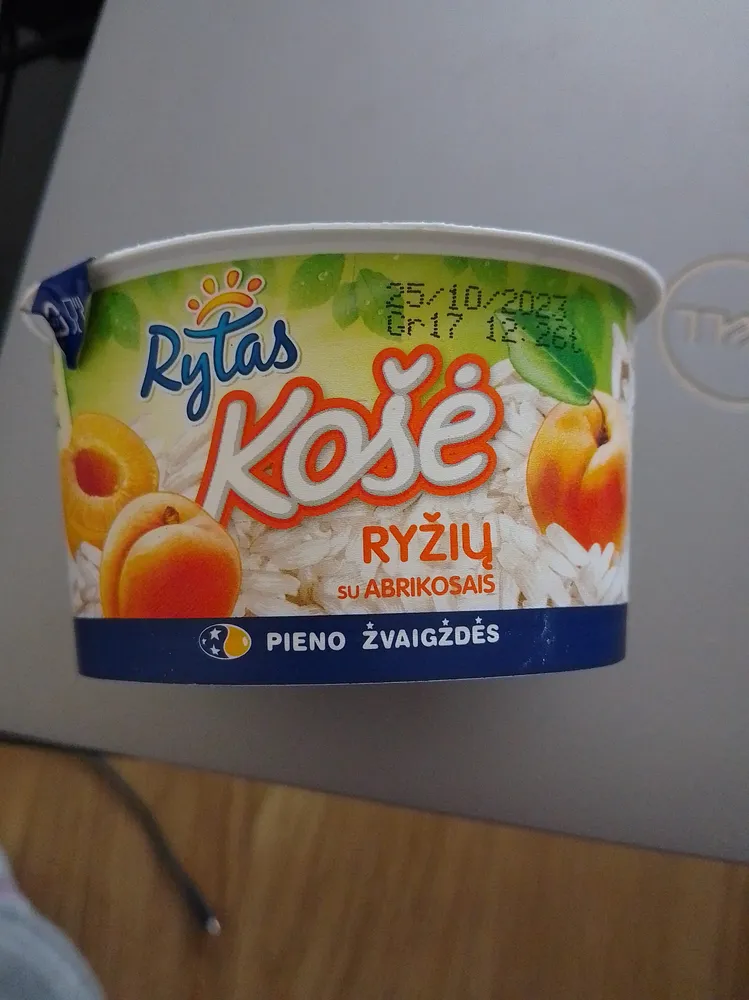 Ryžių košė su abrikosais Rytas