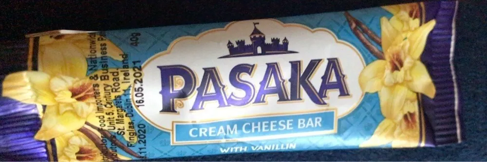 Cream cheese bar with vanillin