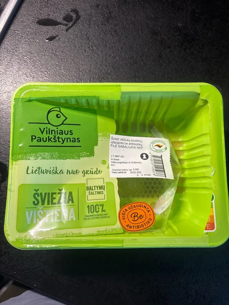 Švieži Viščiukų Broilerių, užauginta Be Antibiotiku