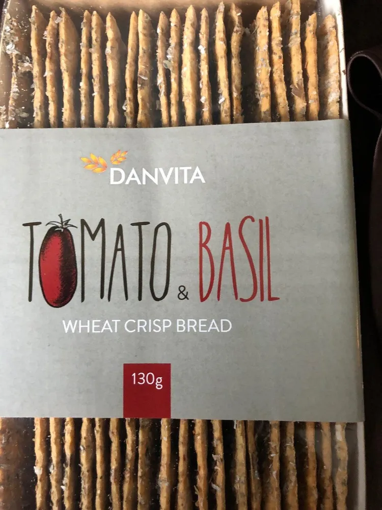 Crisp bread Με ντομάτα και βασιλικό