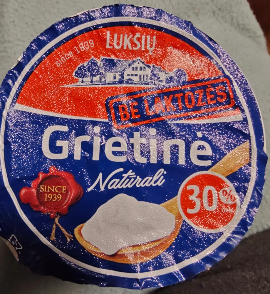 Grietinė Be Laktozės 30%