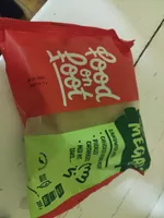 Food on foot sandwich (chicken kebab meat)
