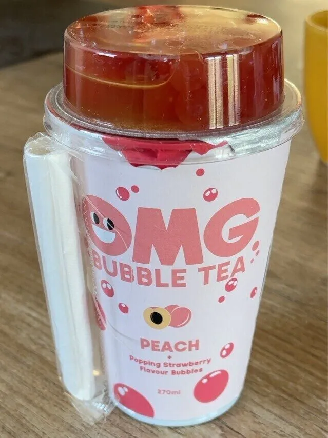 Omg bubble tea peach