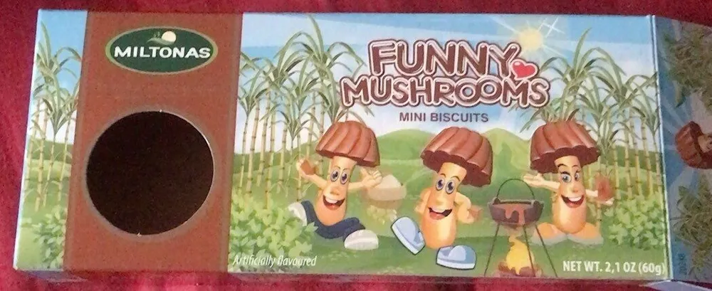Funny mushrooms mini biscuit