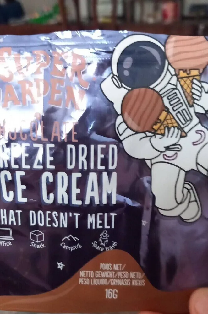 Freezer dried ice cream