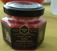 Dessert au miel avec framboise