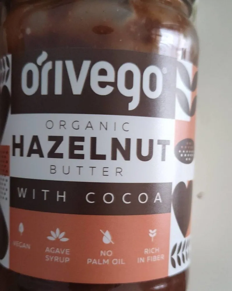 Organic hazelnut butter with cocoa