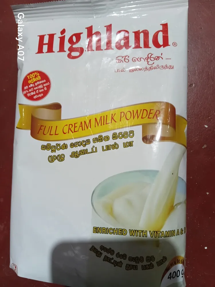 Full cream milk powder