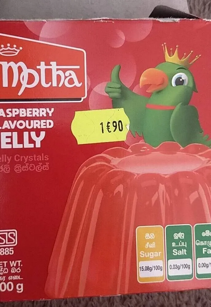 Raspberry flavoured jelly