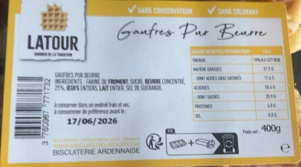 Gaufres pur beurre