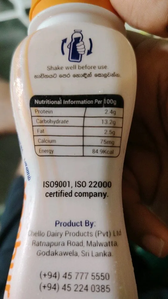 Chello drinking yoghurt(mango)