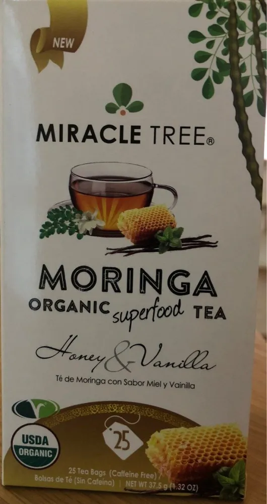 Honey & vanilla moringa organic superfood tea, honey & vanilla