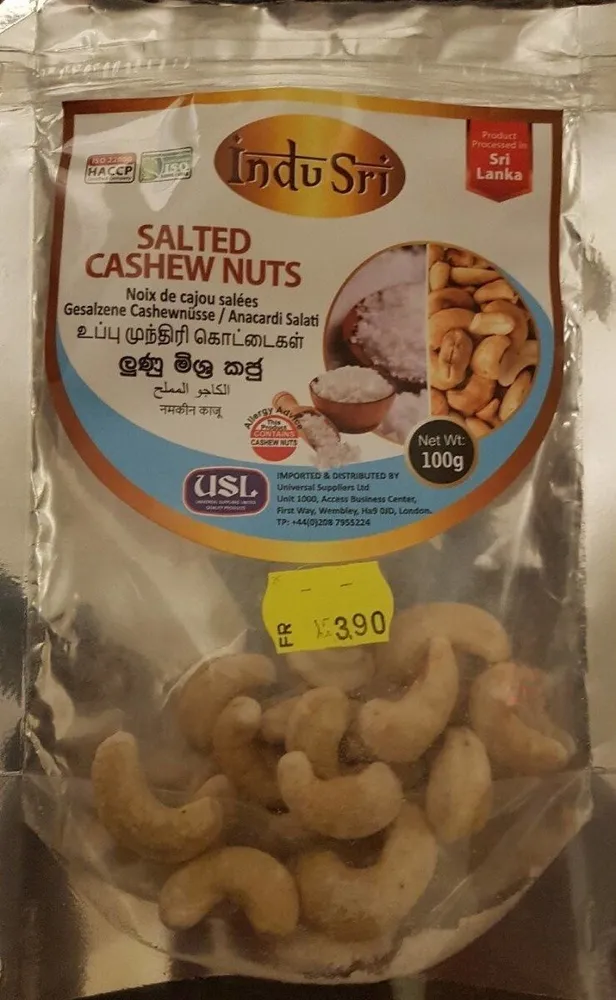 Salted cashew nuts