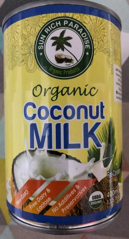 Organic coconut milk