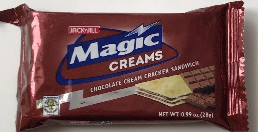 Chocolate cream cracker sandwich