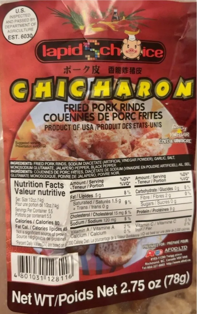Spicy Vinegar Fried Pork Rinds
