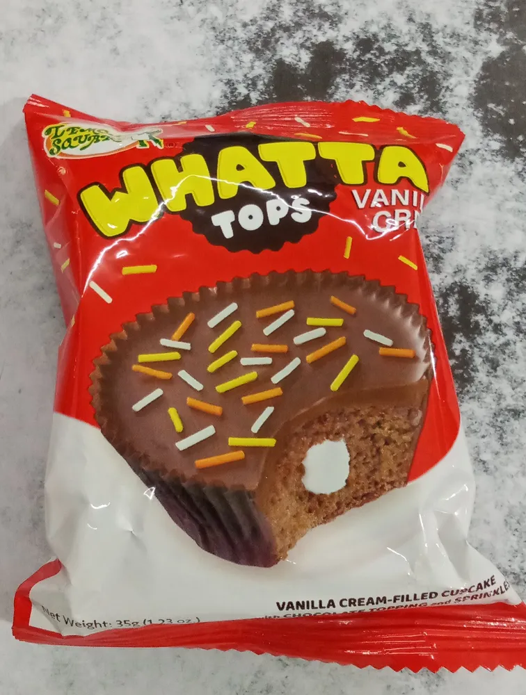 Lemon Square Whatta Tops Vanilla Cream Flavor (Cupcakes with Toppings)