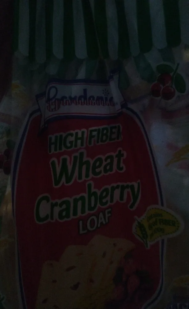 High Fiber Wheat Cranberry Loaf