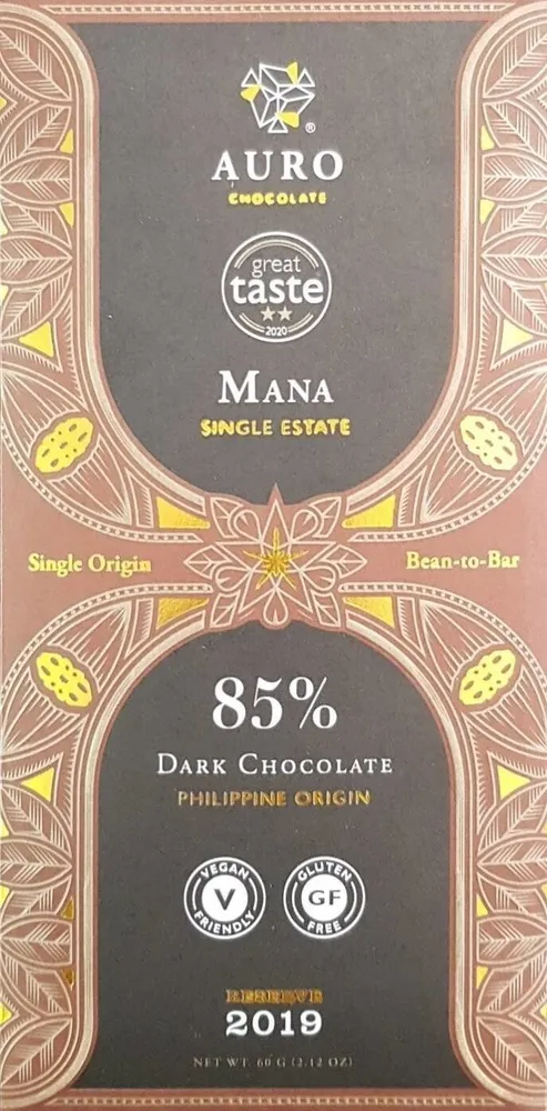 85 percent Mana Single Estate Dark Chocolate 60G