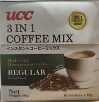 UCC 3in1 Coffee Regular 20g x 10s