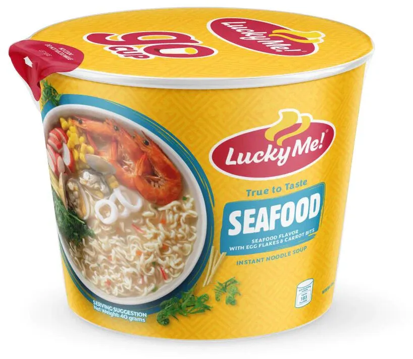 Lucky Me! Go Cup Mini Instant Noodle Soup Seafood Flavor