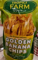 Golden banana chips