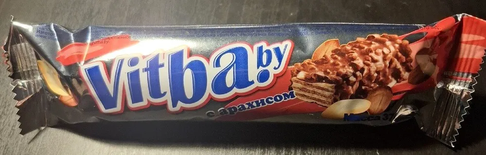 Вафельный Батончик С Арахисом В Молочной Глазури