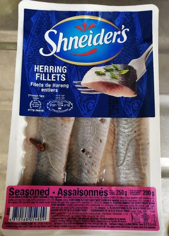 Filets de harengs entiers