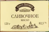 масло сладкосливочное несоленое Брест-Литовск 82,5% высший сорт