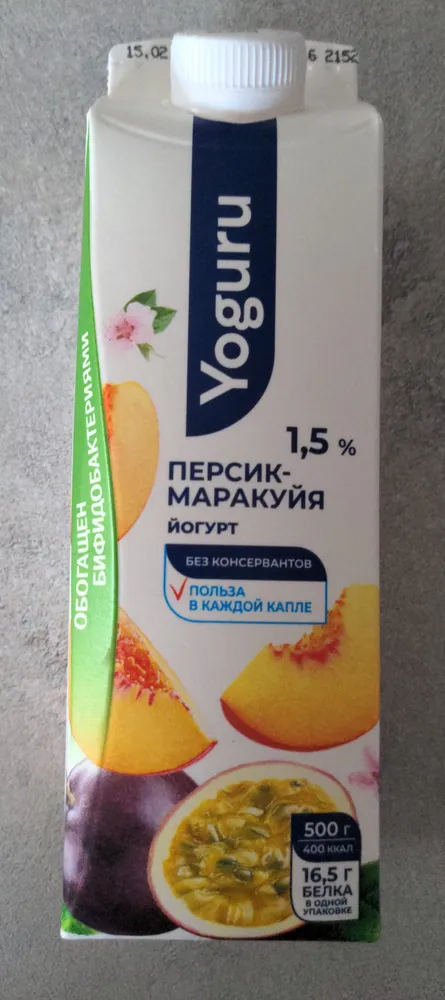Йогурт персик, маракуйя