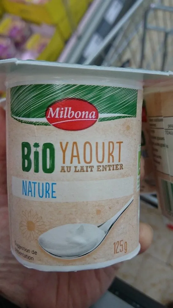 Yaourt nature bio lait entier