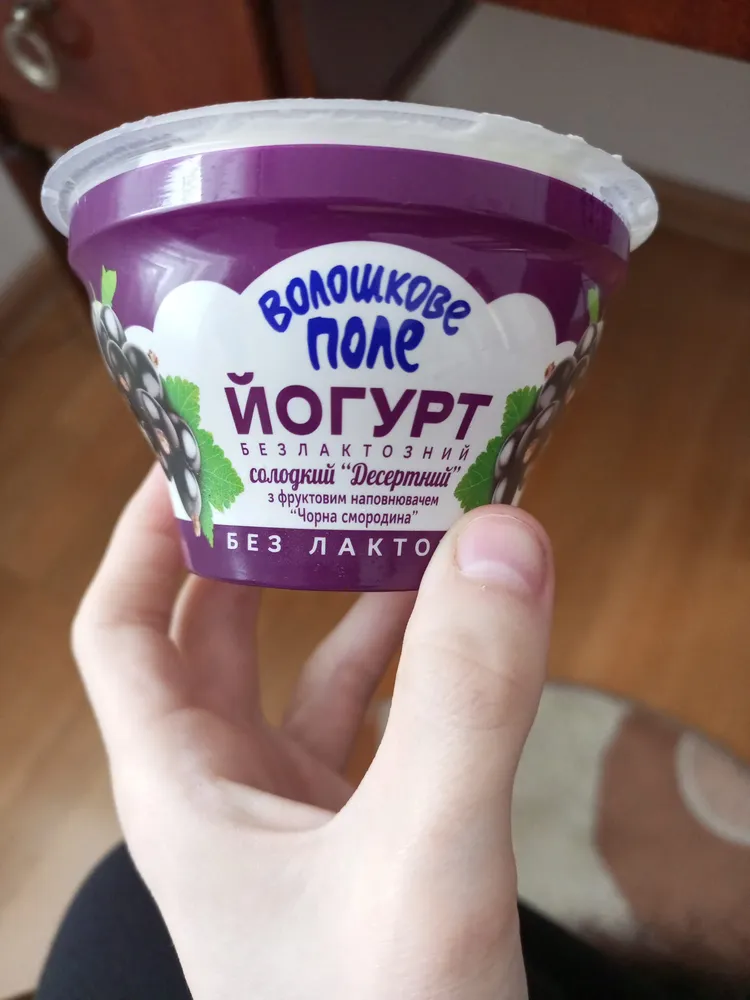 йогурт безлактозний смородина