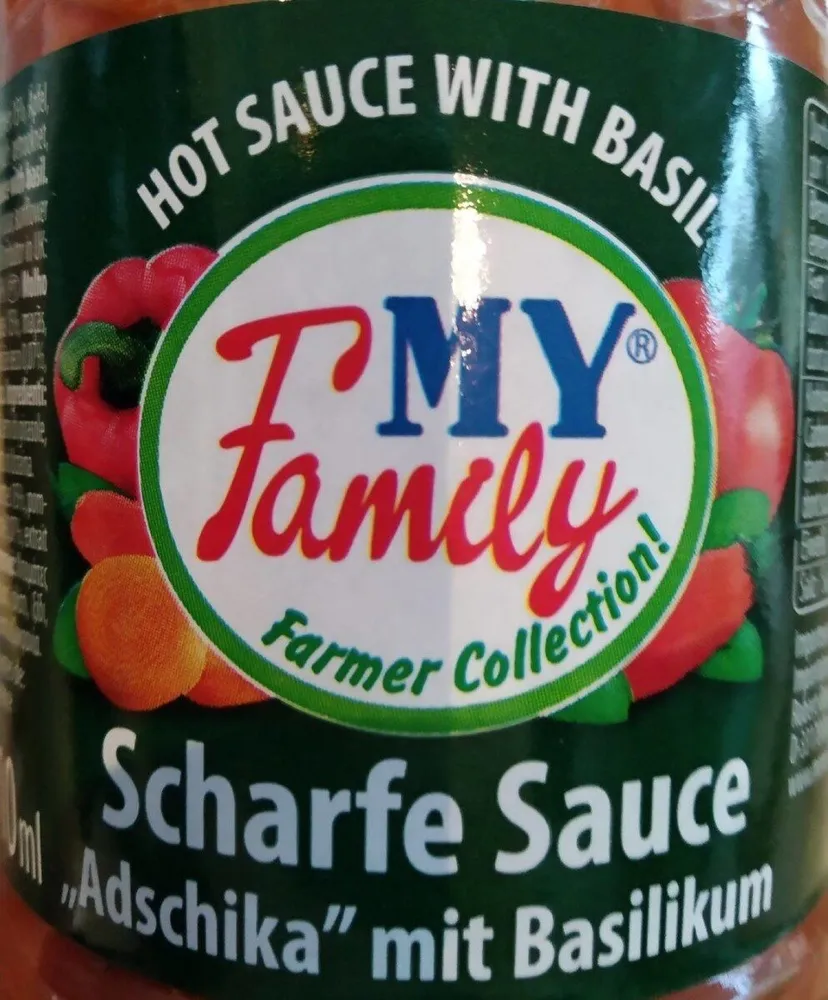 Scharfe Sauce Adschika mit Basilikum