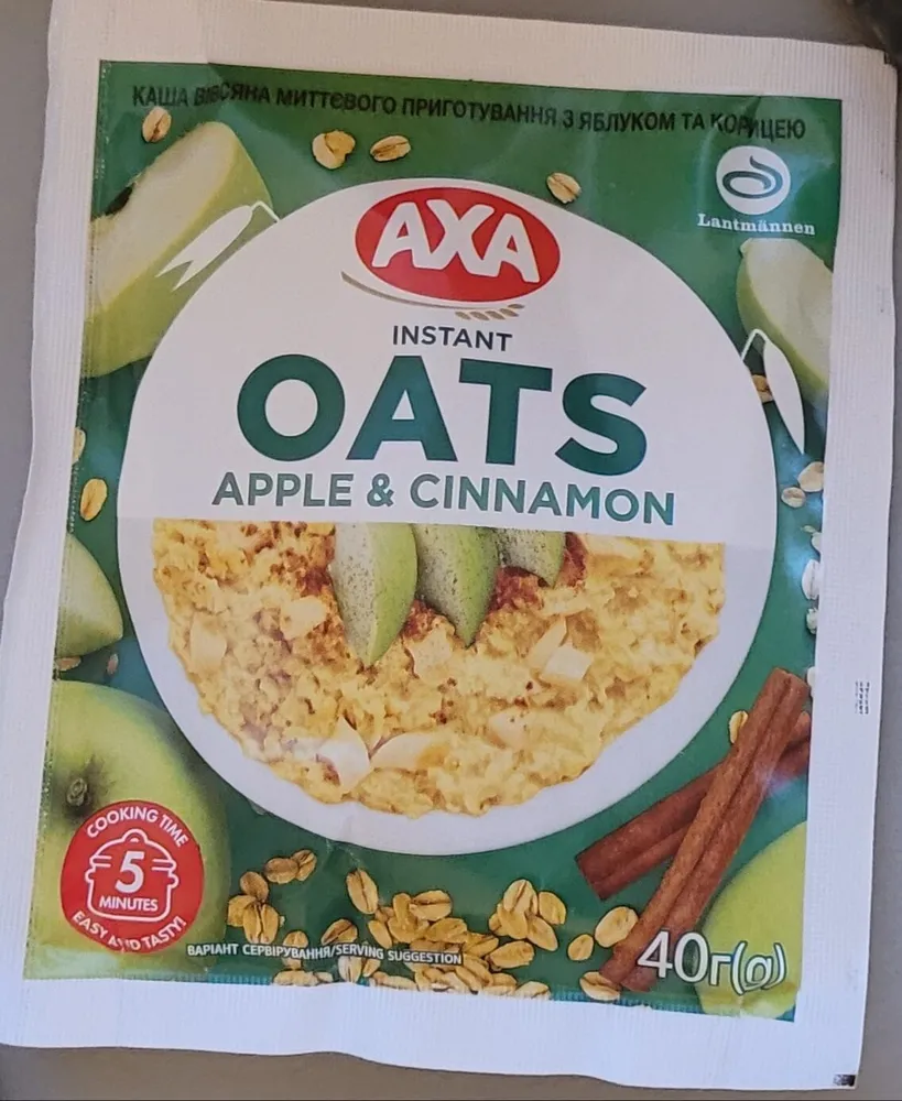 Apple&cinnamon instant oats