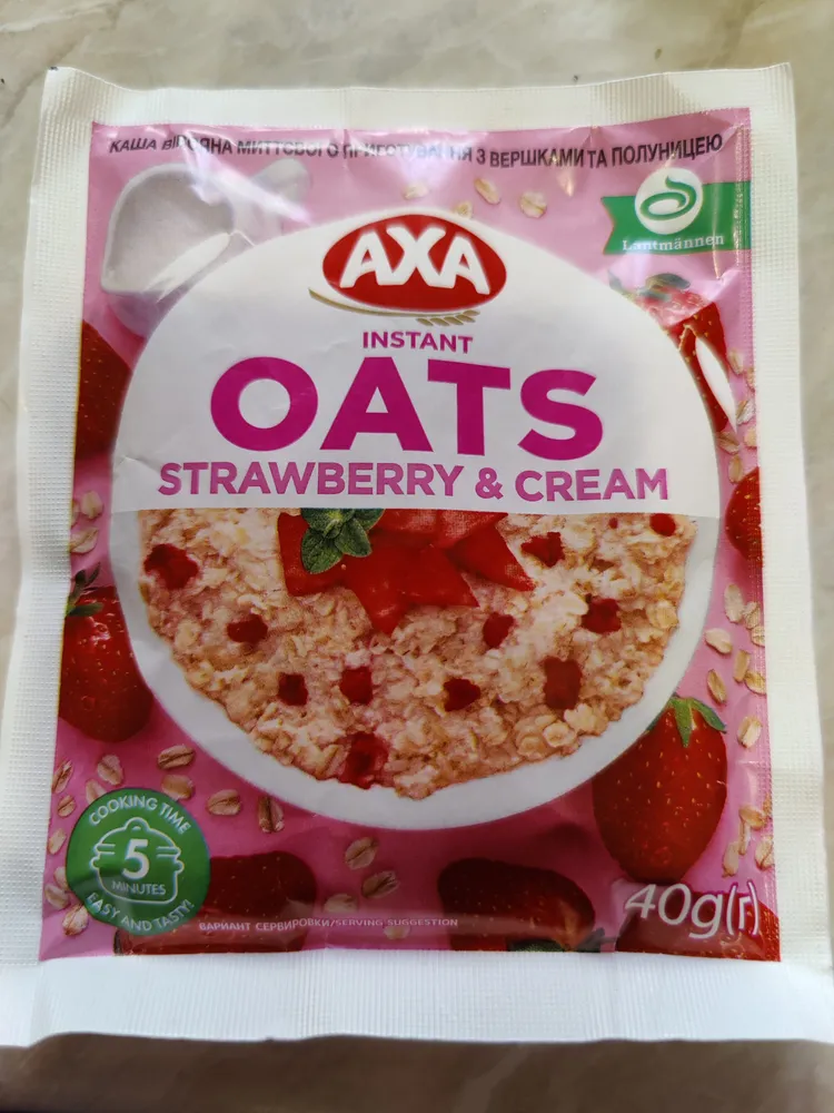 Instant Oats Strawberry & Cream
