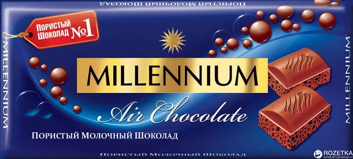 Шоколад молочний пористий