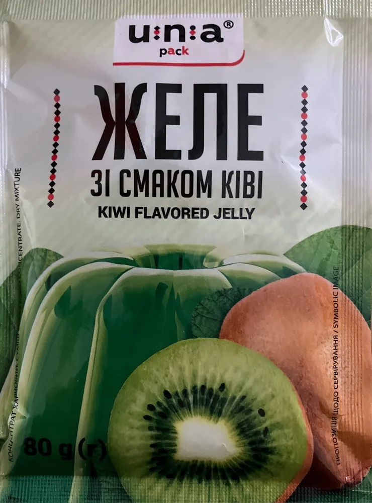 Желе зі смаком ківі (концентрат харчовий, суміш суха)