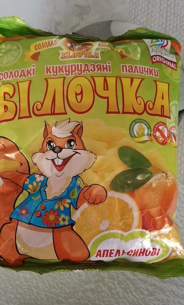 Кукурудзяні палички зі смаком апельсину