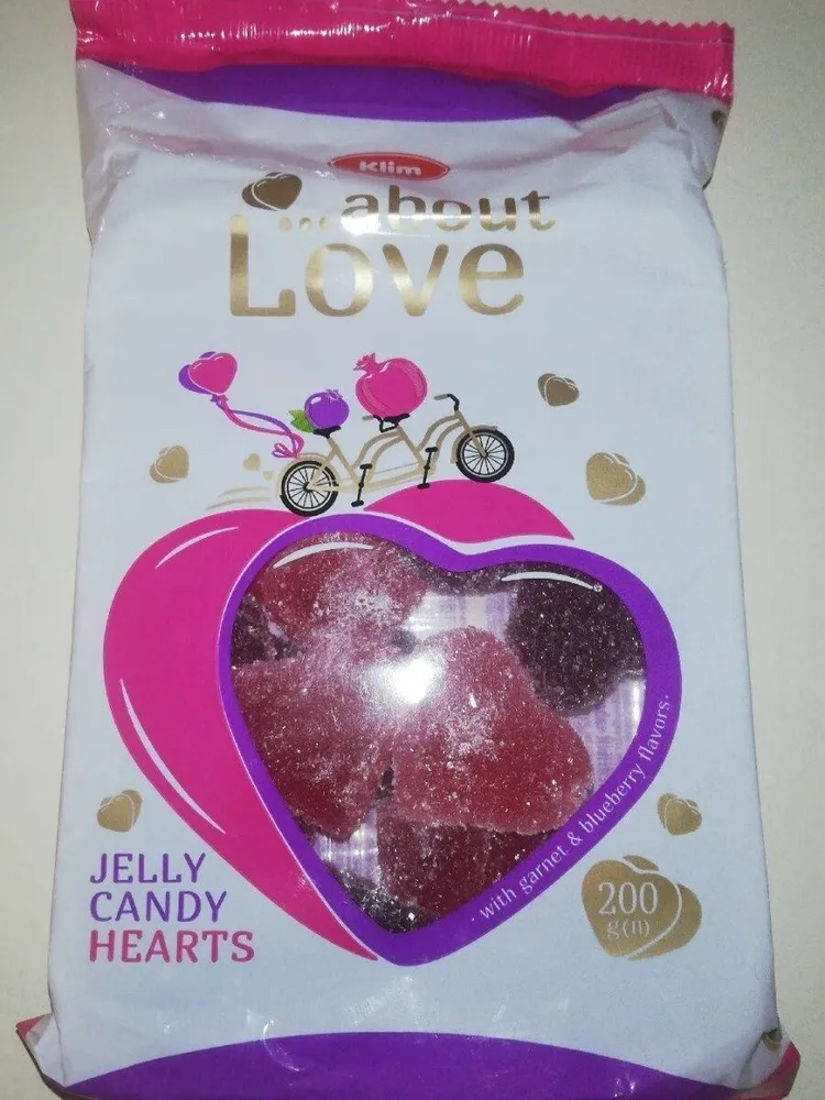 Jelly candy hearts