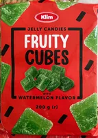 Fruity cubes with watermelon flavor