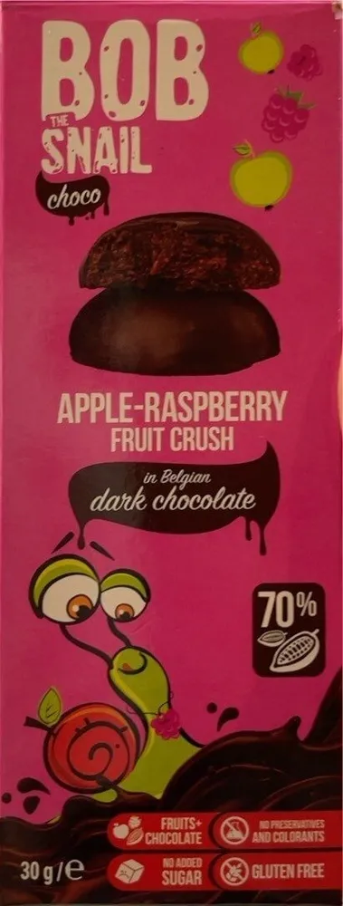 Apple-Raspberry Fruit Crush in Belgian Dark Chocolate