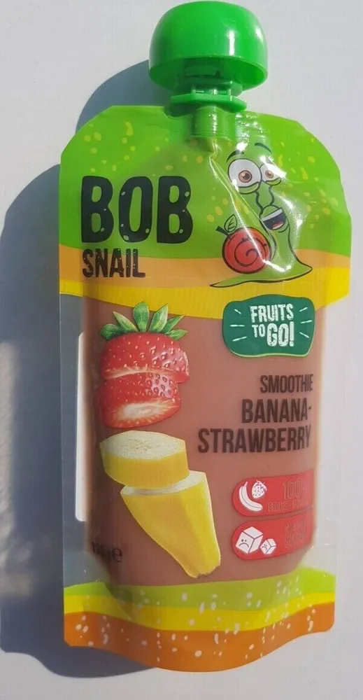 Gourde BOBSNAIL smoothie fraise banane