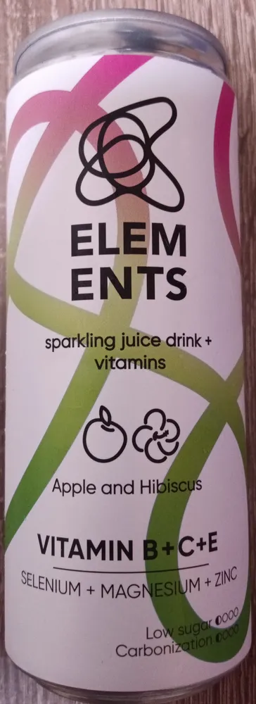 Apple and Hibiscus Sparkling Juice Drink + Vitamins