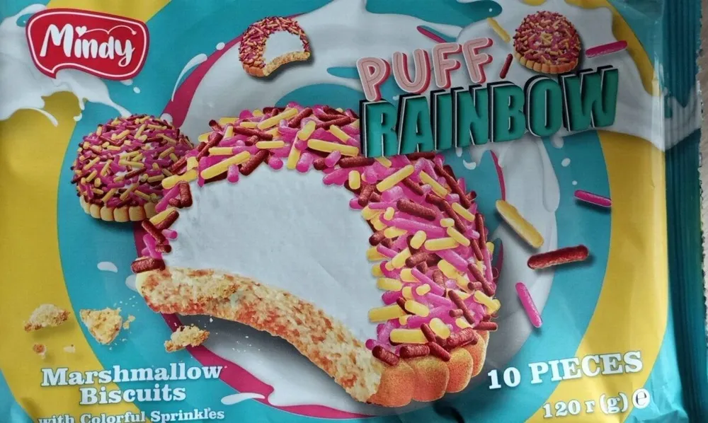 Puff Rainbow Marshmallow Biscuits