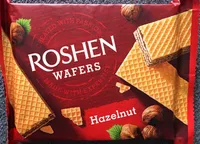 Wafle z nadzieniem o smaku orzechów laskowych