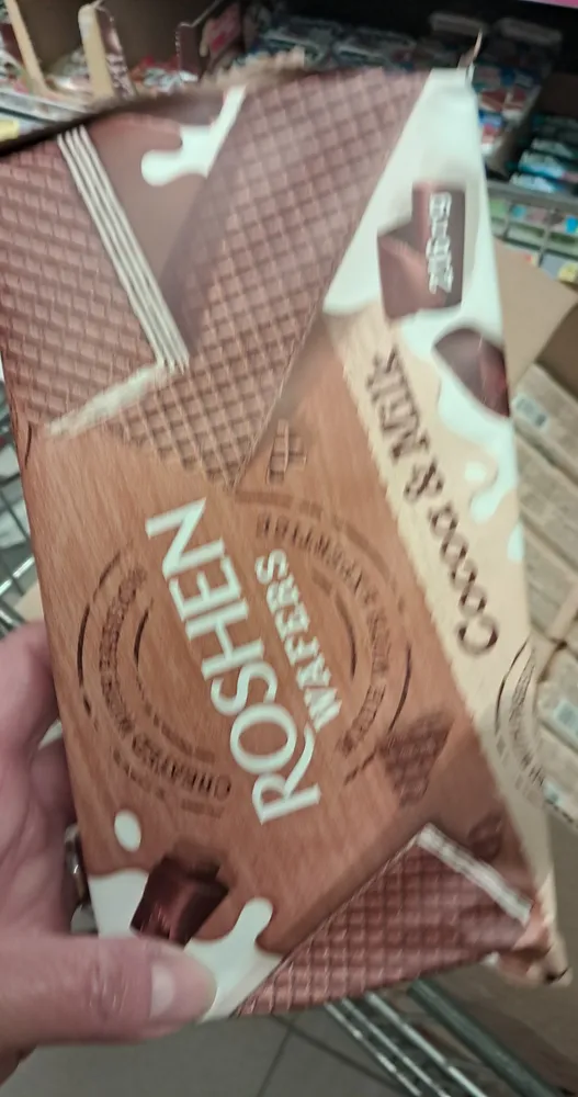 Roshen wafers cocoa milk