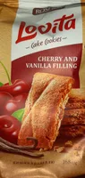Cake cookies with cherry and vanilla filling