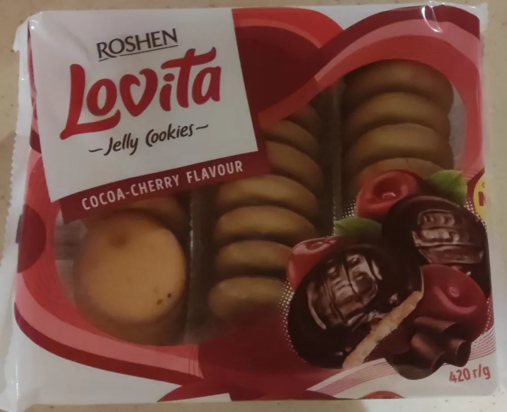 Lovita Jelly Cookies Cocoa-Cherry Flavour